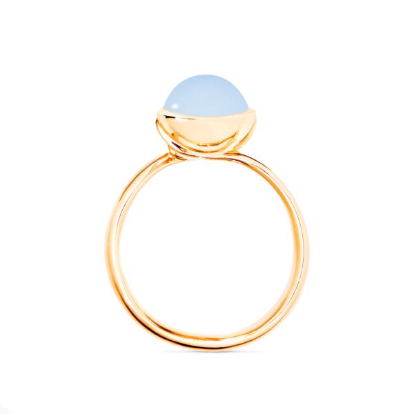 Tamara Comolli BOUTON Ring small Chalcedon (Ref: R-BOU-s-ChBl-yg)