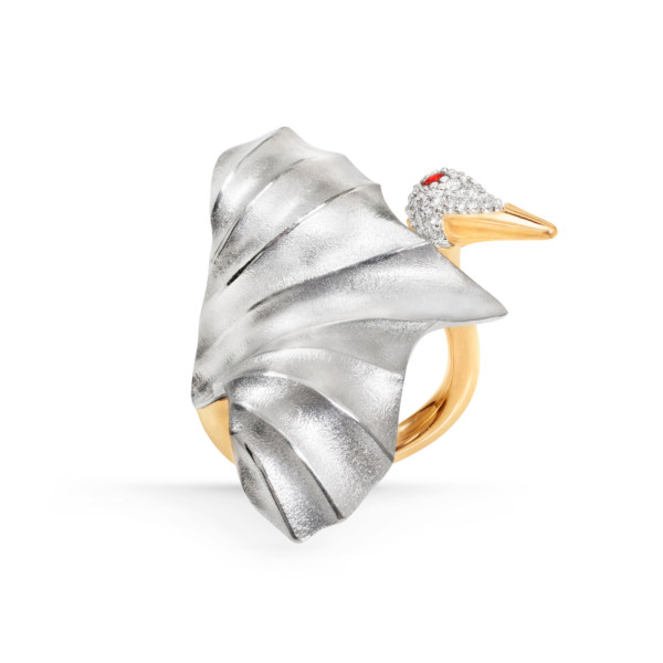 Ole Lynggaard Copenhagen Cranes Ring Mittel (Ref: A3093-402)