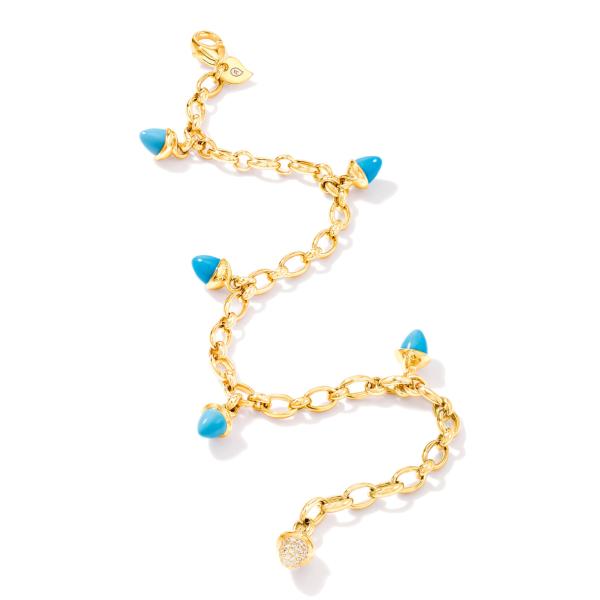 Tamara Comolli MIKADO Armband Charm mit Türkis (Ref: B-MC-Ch-Tur-p-yg)