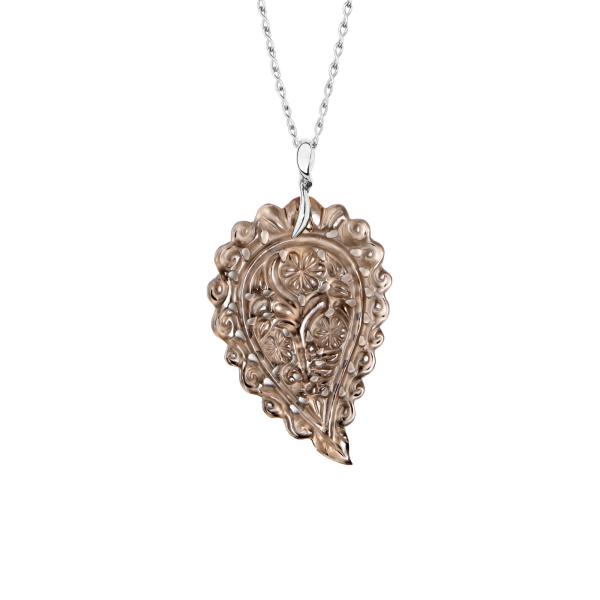 Tamara Comolli INDIA Leaf Anhänger Large Rauchquarz (Ref: P-IND-l-Smo-wg)