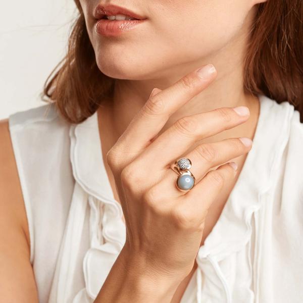 Tamara Comolli BOUTON Ring small mit Diamant Pavé  (Ref: R-BOU-s-pD-rg)