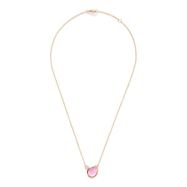 Tamara Comolli SIGNATURE Halskette 2 Drops (Ref: N-Sig-2Dr-TuRo-p-rg)