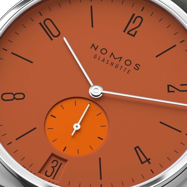 NOMOS Glashütte Tangente 38 Datum Poporange  (Ref: 179.S13)