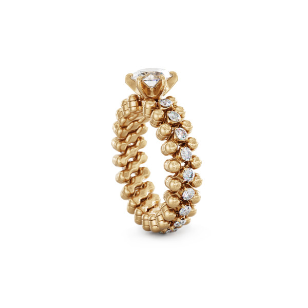 Serafino Consoli Brevetto Solitaire Multi-Size Ring (Ref: RMS SL WD 075 3M2 RG WD)