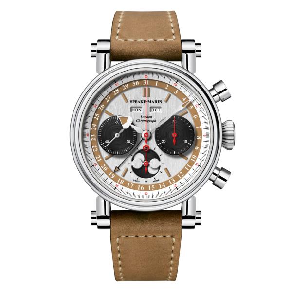 Speake-Marin London Chronograph Triple Date - Beige Dial (Ref: 514208050)