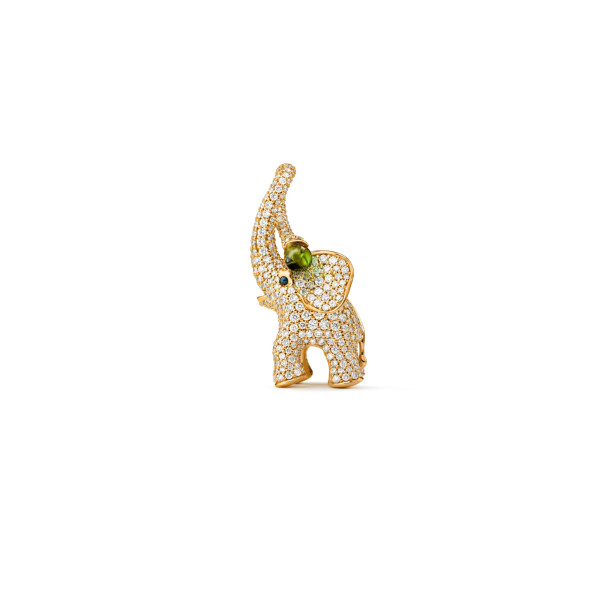 Ole Lynggaard Copenhagen Elephant Anhänger groß mit Diamant-Pavé (Ref: A2881-401)