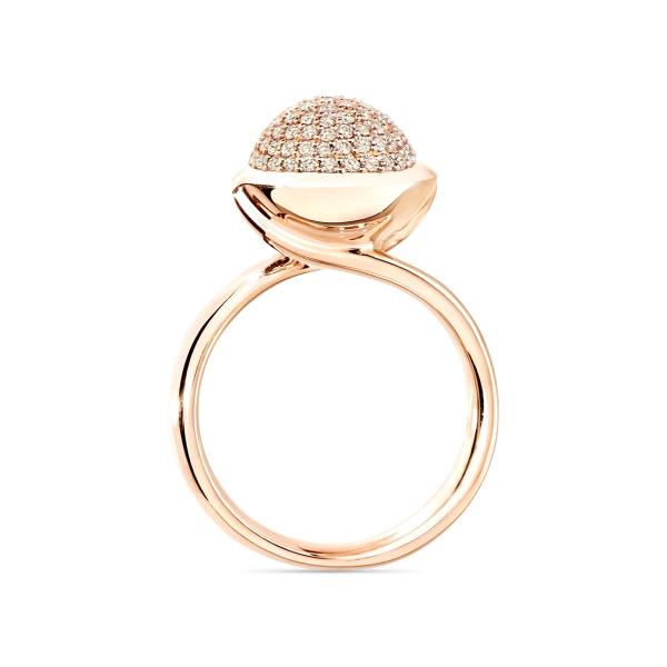 Tamara Comolli BOUTON Ring large mit Diamant Pavé  (Ref: R-BOU-l-pD-rg)