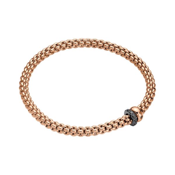 FOPE Solo Flex'it Armband mit zwei Rondellen und Pavé-Fassung (Ref: 62406BX_PN_R_1RX_0XS)