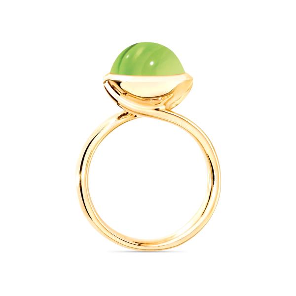 Tamara Comolli BOUTON Ring large Peridot (Ref: R-BOU-l-Per-yg)