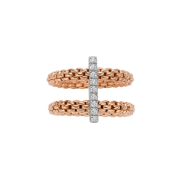 FOPE Prima doppelter Mesh-Ring mit Diamantpavé (Ref: 74008AX_BB_R_XBX_0XS)