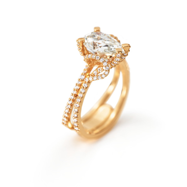 Ole Lynggaard Copenhagen Love Bands Solitaire Ring (Ref: A2784-403)