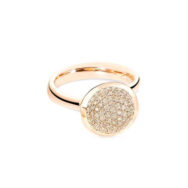 Tamara Comolli BOUTON Ring large mit Diamant Pavé  (Ref: R-BOU-l-pD-rg)