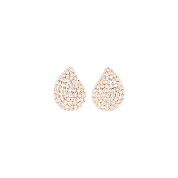 Tamara Comolli SIGNATURE Ohrringe small mit Diamant Pavé (Ref: E-Sig-s-p-rg)