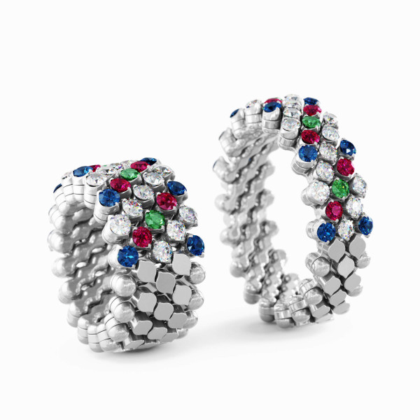 Serafino Consoli Brevetto Multi-Size Ring (Ref: RMS 5H4 WG WD BS R T MC)
