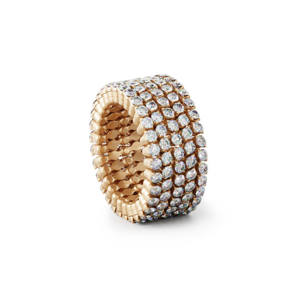Serafino Consoli Brevetto Multi-Size Ring und Armband (Ref: S.RB 5F2 RG WD)