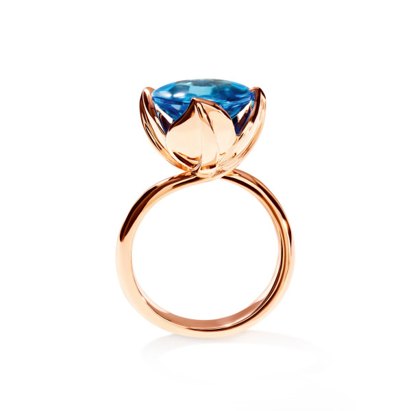 Tamara Comolli TULIP Ring Large mit Swiss Topas (Ref: R-TUL-l-ToSw-rg)
