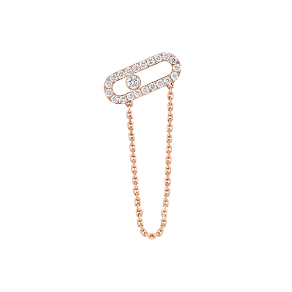 Messika Move Uno einzelner Ohrring mit Kette (Ref: 13423-PG)