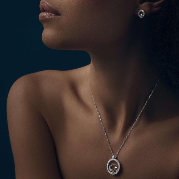 Chopard Happy Sun, Moon and Stars Halskette mit Anhänger (Ref: 799434-1401)