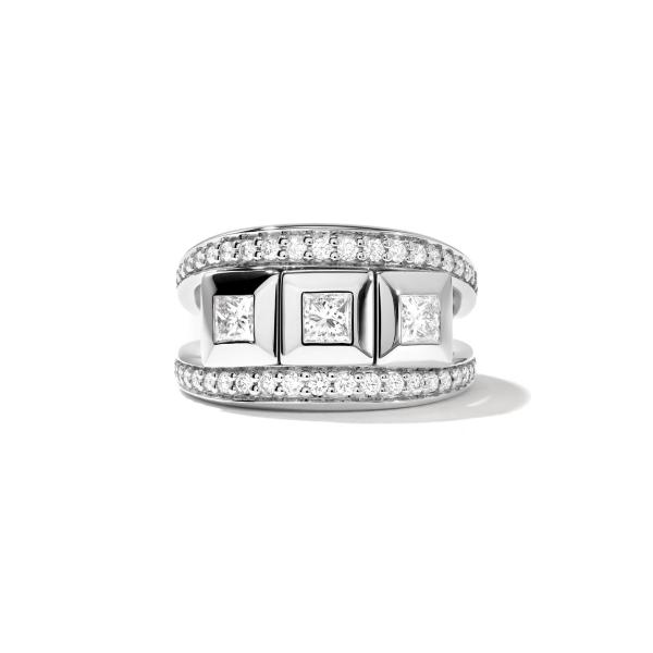 Tamara Comolli CURRICULUM VITAE Ring 3 mit Diamant Pavé small (Ref: R-CV3-s-Pr-p-wg)