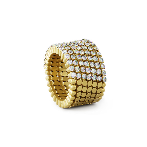 Serafino Consoli Serafino Multi-Size Ring und Armreif (Ref: S.RB 7H2 YG WD)