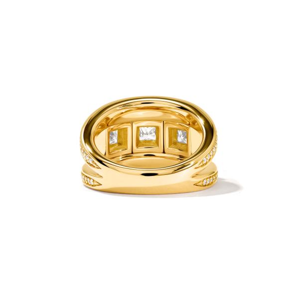 Tamara Comolli CURRICULUM VITAE 3 Ring mit Diamant Pavé medium (Ref: R-CV3-m-Pr-p-yg)