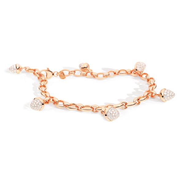 Tamara Comolli MIKADO Charm Diamant Pavé Armband (Ref: B-MC-Ch-p-rg)
