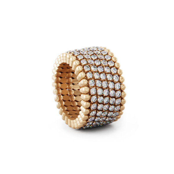 Serafino Consoli Brevetto Multi-Size Ring und Armband (Ref: S.RB 7M2 RG WD)