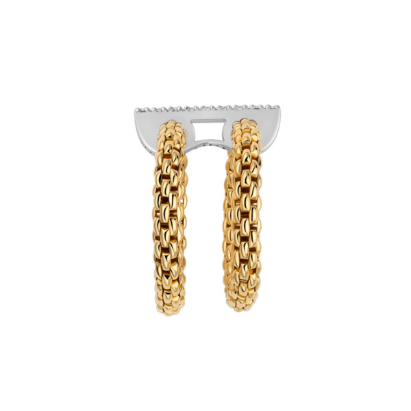 FOPE Prima doppelter Mesh-Ring mit Diamantpavé (Ref: 74008AX_BB_G_XBX_0XS)