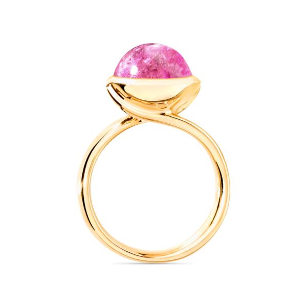 Tamara Comolli BOUTON Ring large rosa Turmalin (Ref: R-BOU-l-TuRo-yg)