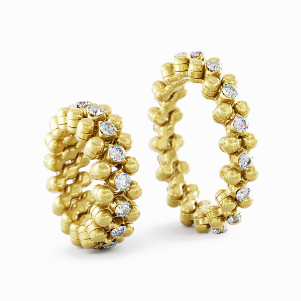 Serafino Consoli Brevetto Multi-Size Ring (Ref: RMS 3M7 YG WD)