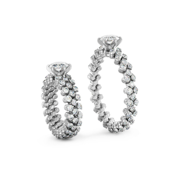 Serafino Consoli Brevetto Solitaire Multi-Size Ring (Ref: RMS SL WD 100 3F2 WG WD)