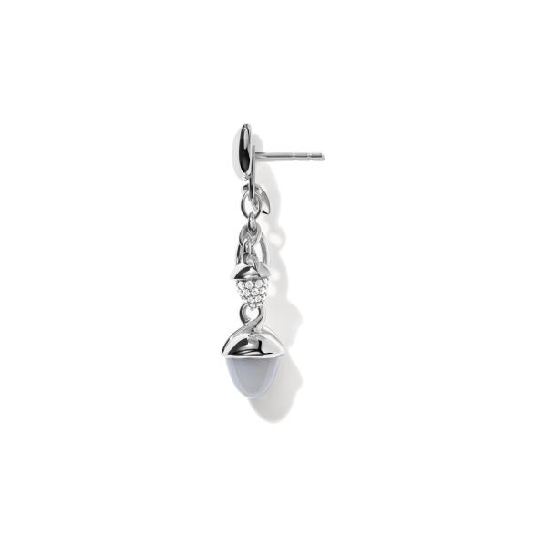 Tamara Comolli MIKADO Ohrringe  Dangling 2 Acorns 'Cashmere' mit Diamant Pavé  (Ref: E-M-d-2-Cas-p-wg)
