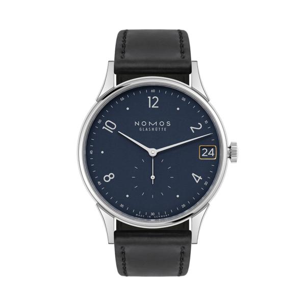 NOMOS Glashütte Minimatik 39 Datum blau (Ref: 1252)