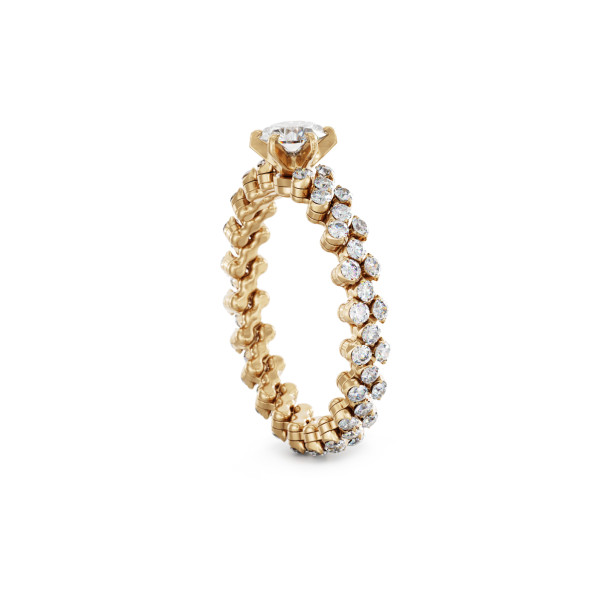 Serafino Consoli Brevetto Solitaire Multi-Size Ring (Ref: RMS SL WD 100 3F2 RG WD)