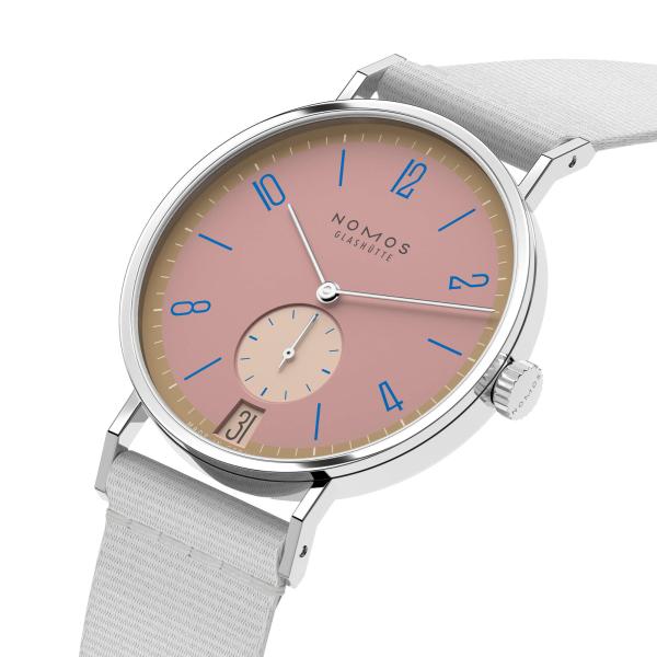 NOMOS Glashütte Tangente 38 Datum Pompadour  (Ref: 179.S15)