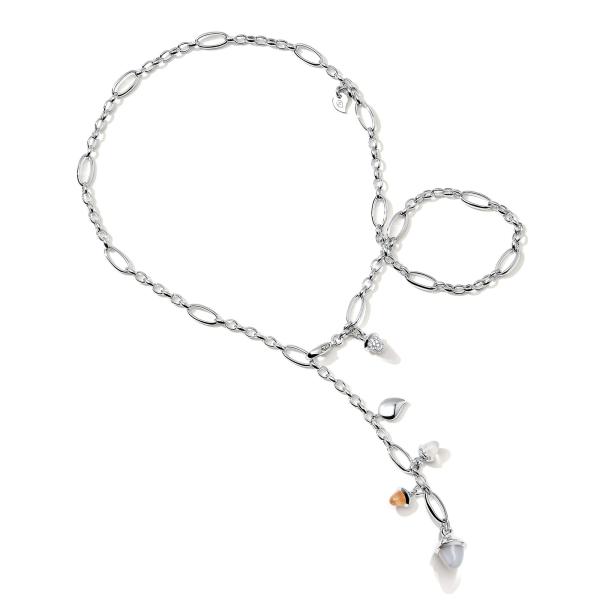 Tamara Comolli MIKADO Collier Delicate Cashmere mit Diamond Pavé  (Ref: N-M-Del51-Cas-p-wg)