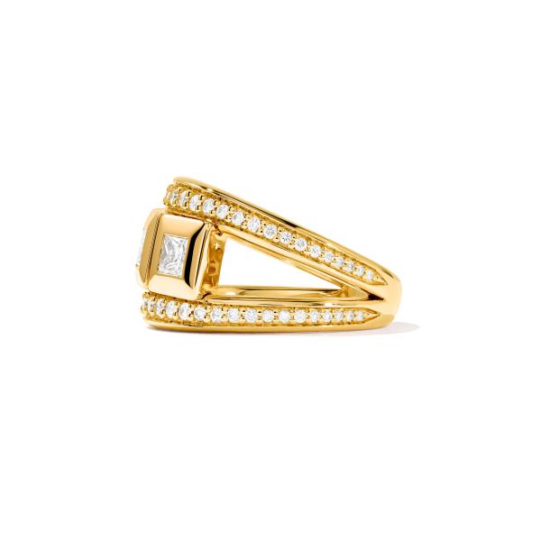 Tamara Comolli CURRICULUM VITAE Ring 3 mit Diamant Pavé small (Ref: R-CV3-s-Pr-p-yg)