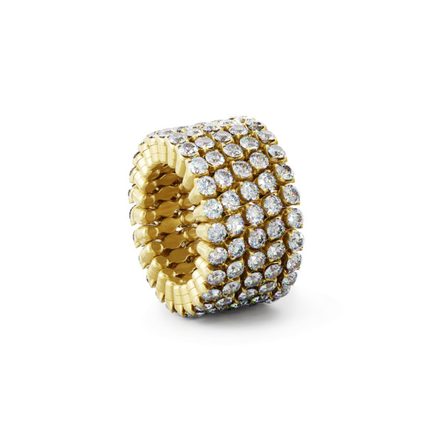 Serafino Consoli Serafino Ring Bracelet (Ref: S.RB 5F4 YG WD)