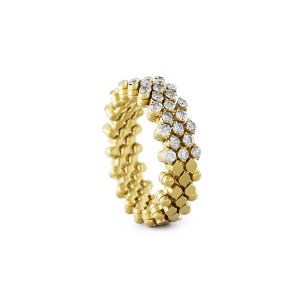 Serafino Consoli Brevetto Multi-Size Ring (Ref: RMS 5H4 YG WD)