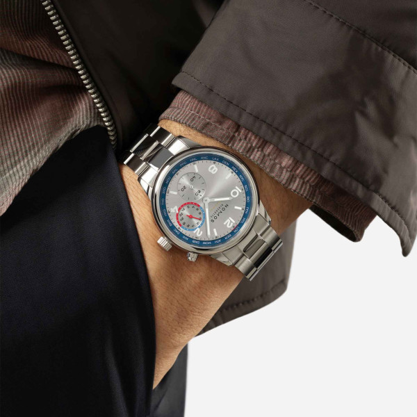 NOMOS Glashütte Club Sport Neomatik Weltzeit silber (Ref: 791.SB)
