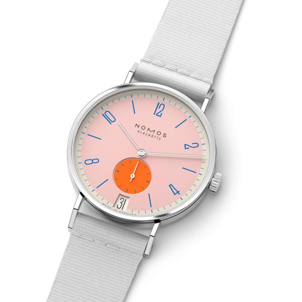 NOMOS Glashütte Tangente 38 Datum Flamingopink  (Ref: 179.S12)