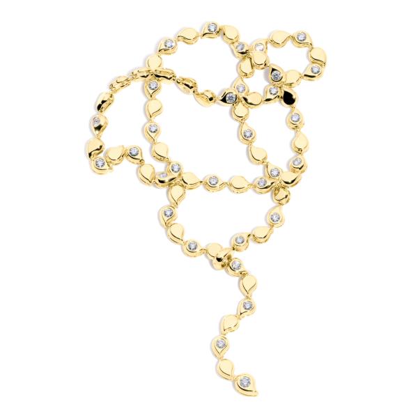 Tamara Comolli SNOWFLAKES Rivière Classic Collier  (Ref: C-SF-Riv-Cl-alt-yg)