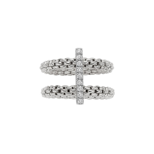 FOPE Prima doppelter Mesh-Ring mit Diamantpavé (Ref: 74008AX_BB_B_XBX_0XS)