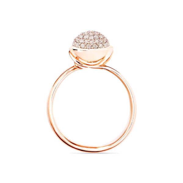 Tamara Comolli BOUTON Ring small mit Diamant Pavé  (Ref: R-BOU-s-pD-rg)