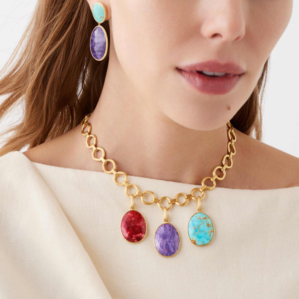 Marco Bicego Lunaria Color Ohrringe (Ref: OB1404 TUMCIA Y)
