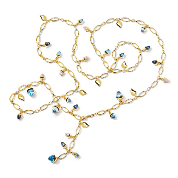 Tamara Comolli MIKADO Halskette 'Sky' mit Diamant-Pavé (Ref: N-M-100-Sky-p-yg)