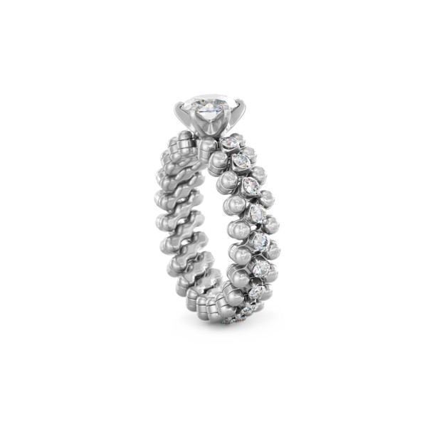 Serafino Consoli Brevetto Solitaire Multi-Size Ring (Ref: RMS SL WD 075 3M2 WG WD)