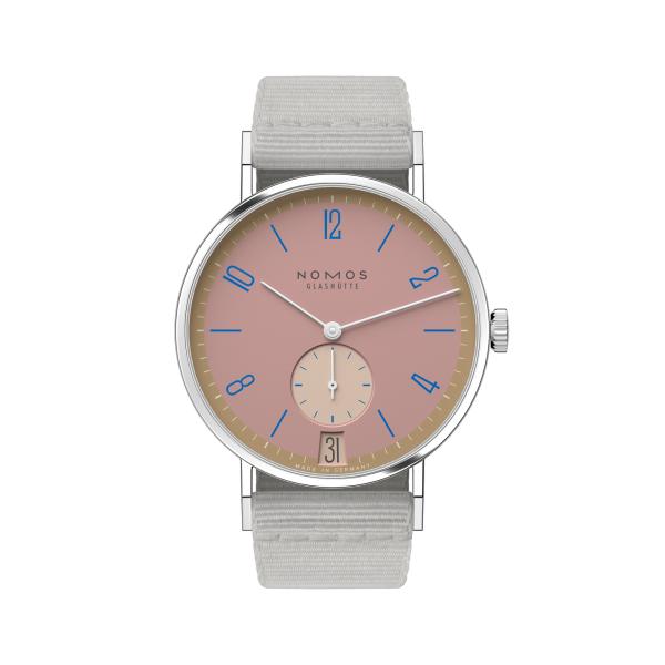 NOMOS Glashütte Tangente 38 Datum Pompadour  (Ref: 179.S15)