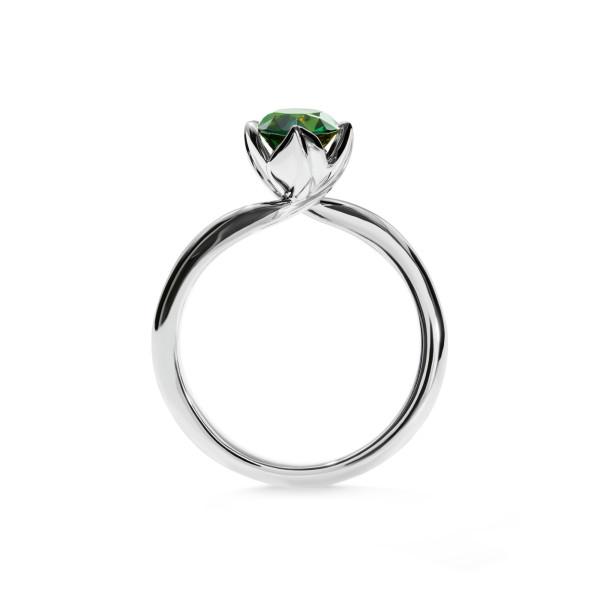 Tamara Comolli TULIP Ring XS mit grünem Turmalin (Ref: R-TUL-xs-TuGr-wg)
