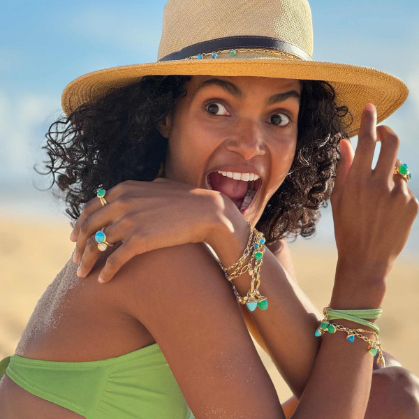 Tamara Comolli BOUTON Ring Small mit Chrysopras (Ref: R-BOU-s-Chry-yg)